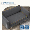 Raised Dog Sofa, Elevated Pet Sofa for Small and Medium Dogs with Removable Seat and Back Cushions, Anti-Slip Pads, Gray