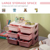 3 Tier Kids Storage Unit, 6 Drawer Chest Toy Organizer Plastic Bins for Kids Bedroom Nursery Kindergarten Living Room, Pink