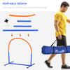 4 Piece Dog Agility Course for Old Dogs with Carriage Bag, Outdoor Use, Blue
