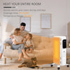 Electric Space Heater, Freestanding 161 Sq. Ft. Fireplace Heater with 3 Modes, Timer, and Remote, 600/900/1500 W, White