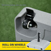 Patio Umbrella Base with Wheels, 53lbs Water or 66lbs Sand Filled, Heavy Duty Outdoor Umbrella Stand Holder, Gray