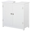 Bathroom Vanities, Bathroom Sink Cabinets with U-Shape Cut-Out and Adjustable Internal Shelf, White