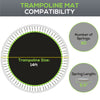 Trampoline Mat Replacement with Spring Pull Tool and 80 V-Hooks, Fits 14ft Trampoline, Using 5.5" Springs, Green