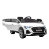12V Kids Electric Ride On Audi Car, Battery Powered Toy w/ Parent Remote Control, Safety Belt, LED Lights, Music & Horn for 3-5 Years Old, White