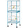 55" 2 In 1 Bird Cage Aviary Parakeet House for finches, budgies with Wheels, Light Blue