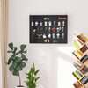 5-Tier Glass Display Cabinet with 2 Glass Doors and 4 Adjustable Shelves, Wall Mounted Display Case, Black