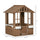 Kids Wooden Playhouse, Outdoor Garden Games Cottage, with Working Door, Windows, Flowers Pot Holder, 47" x 38" x 54"