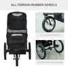 Pet Stroller for Small Dogs with Adjustable Canopy, 3 Big Wheels, Foldable Cat Stroller with Safety Tether, Storage Basket, Gray