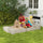Wooden Sandbox with Liner, Kitchen Design, Sink for 3-7 Years Old, 61" x 31.5" x 24"