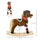 Baby Rocking Horse Toy, Large Riding Horse W/ Realistic Sounds for Kids 3+ Years Old, Boys Girls Gift, Brown