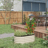 3.4 x 2 x 1.4ft Galvanized Raised Garden Bed Kit, Metal Planter Box with Safety Edging, Cream