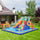 6 in 1 Kids Inflatable Bounce House with Slide, Pool, Climbing Wall, Water Cannon, Basketball Hoop, Football Stand