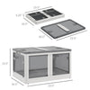 Stackable Storage Bins with Lids, Wheels, and Collapsible, White