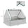 Raised Garden Bed, Outdoor Metal Planter Box with Small Greenhouse, Outdoor Planter Box with Cover, White and Silver