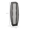 Solar Floor Lamp, Outdoor Rattan Garden Lantern Pathway Light, Decorative Driveway Lighting with Auto On/Off LED Lights for Porch, Yard, Gray