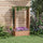 Wood Planter Box with Trellis, Hanging Roof for Climbing Plants, 70.75" Outdoor Raised Garden Bed with Drain Hole