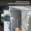 5' x 9' Outdoor Storage Shed,  Lean to Metal Shed with Foundation, Lockable Doors, and Gloves for Patio, Lawn, White