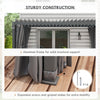 13' x 10' Outdoor Retractable Pergola w/ Sun Shade Aluminum Louvered Top, Pergola w/ Canopy, Curtains & Netting, Gray