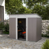 7' x 4' Metal Garden Shed, Backyard Tool Storage Shed with Dual Locking Doors, 2 Air Vents and Steel Frame, Light Gray