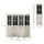 4-Panel Wood Room Divider with Chalkboard Panels, Rustic Folding Privacy Screens Room Divider, Partition Wall dividers for Rooms, Natural