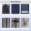 10' x 20' Pop Up Canopy Tent, Outdoor Easy up Tent with 3-Level Adjustable Height, Wheeled Carry Bag, Dark Blue