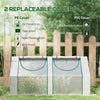 6' x 3' x 3' Portable Greenhouse, Garden Hot House with Two PE/PVC Covers and 2 Roll Up Windows, Clear