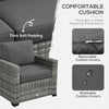 Patio Furniture Set, Cushions, Sofa, Storage Table, Gray