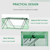 71" x 55" x 32" Mini Greenhouse, Small Greenhouse Outdoor Flower Planter Hot House with Zipper Windows and Door, Green