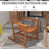 Wooden Rocking Chair Set, Outdoor Rocker Chairs w/ Curved Armrests, Slatted Seat & Backrest for Garden, Porch, Supports Up to 352 lbs., Teak