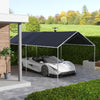 10 x 20ft Carport Roof, UV Resistant Canopy Replacement Cover with Ball Bungee Cords, Dark Gray