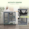 Cat House, Indoor Cat Enclosure on Wheels with Openable Top, 39"