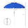 5.7' Beach Umbrella for Travel with Tilt, Adjustable Height, 2 Cup Holders, Hook, Vent, Ruffles, Sapphire Blue