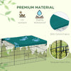 73" Small Animal Playpen with with Roof for Rabbits, Chicken, Chinchillas for Indoor/Outdoor Use, Green
