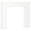 29" Modern Fireplace Mantel Surround Mantels for Fireplace with Decorative Geometric Pattern, White