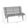 Outdoor Bench Patio Bench, Aluminum Lightweight Park Bench with Slatted Seat for Lawn, Park, Deck, Gray