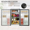 Mini Fridge with Freezer, 3.2 Cu.Ft Compact Refrigerator with Adjustable Shelf, Mechanical Thermostat and Reversible Door for Bedroom, Black