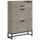 Slim Shoe Storage Cabinet, Shoes Cabinet Organizer with 2 Flip Drawers, Adjustable Shelves for 12 Pair, Distressed Gray