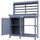 Wooden Potting Bench with Storage, Aluminum Table Top for Backyard, Patio, Balcony, Gray