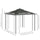 10' x 11.5' Metal Patio Gazebo, Double Roof Outdoor Gazebo Canopy Shelter w/Tree Motifs Corner Frame and Netting, Brown