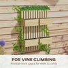 Wood Planter Box with Trellis, for Climbing Plants, Wall-Mounted Outdoor Raised Garden Bed with Adjustable Height