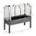 Raised Garden Bed with PE Greenhouse Cover Outdoor Planter Box for Herbs and Vegetables, 48 x 22 x 46 inch, Dark Gray
