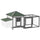 77" Wooden Chicken Coop with Weatherproof Roof, Nesting Box, Enclosed Run and Removable Tray for Outdoor Backyard, Gray