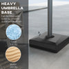 Cantilever Umbrella Stand with Liftable Wheel, Adjustable Foot Pads, Fillable Umbrella Base for Outdoor, Lawn, Deck