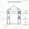 Walk-in Small Greenhouse with Mesh Door & Windows, Portable Garden Hot House with 3 Tier Shelving, Trellis, and Plant Labels