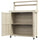 Outdoor Wooden Potting Bench with Storage Cabinet, Shelf, Galvanized Plated Tabletop for Backyard, Balcony, Natural