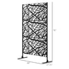 6.5FT Metal Outdoor Privacy Panels, Outdoor Room Divider with Stand and Ground Stakes, for Garden,  Messy Branch Style