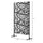 6.5FT Metal Outdoor Privacy Panels, Outdoor Room Divider with Stand and Ground Stakes, for Garden,  Messy Branch Style