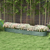 7.9 x 2 x 1ft Galvanized Raised Garden Bed Kit, Metal Planter Box with Safety Edging, Green