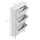 Modern Shoe Storage Cabinet with 3 Flip Drawers and Louvered Doors for 6 Pairs of Shoes, White
