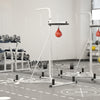 Free-Standing Speed Bag Platform Punch Bag Station Boxing Stand Heavy Duty Frame White